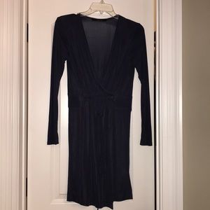 Navy blue long sleeved dress